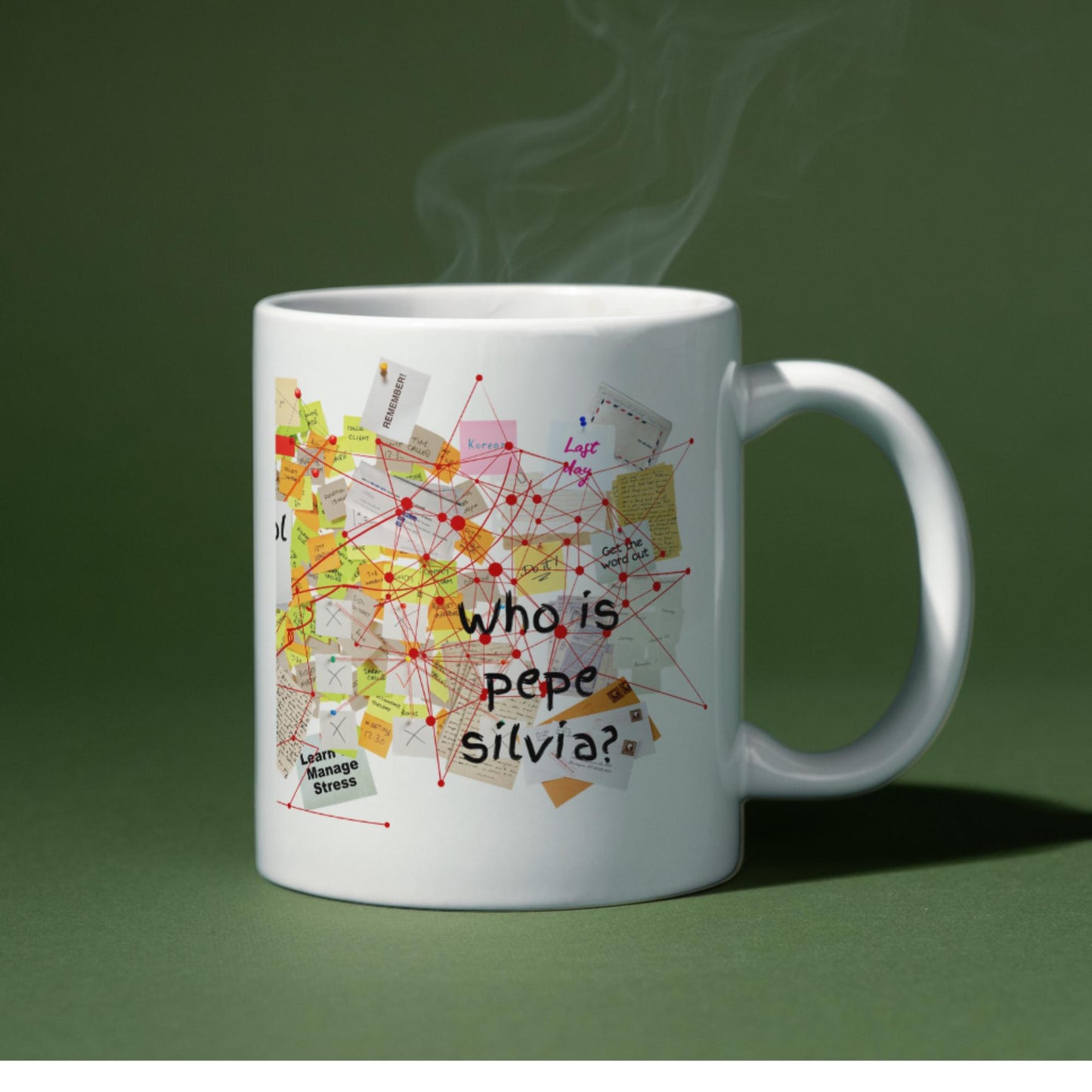 It's Always Sunny In Philadelphia Mug, Charlie Conspiracy, Pepe Silvia Doesn't Exist, Charlie Kelly Mailroom