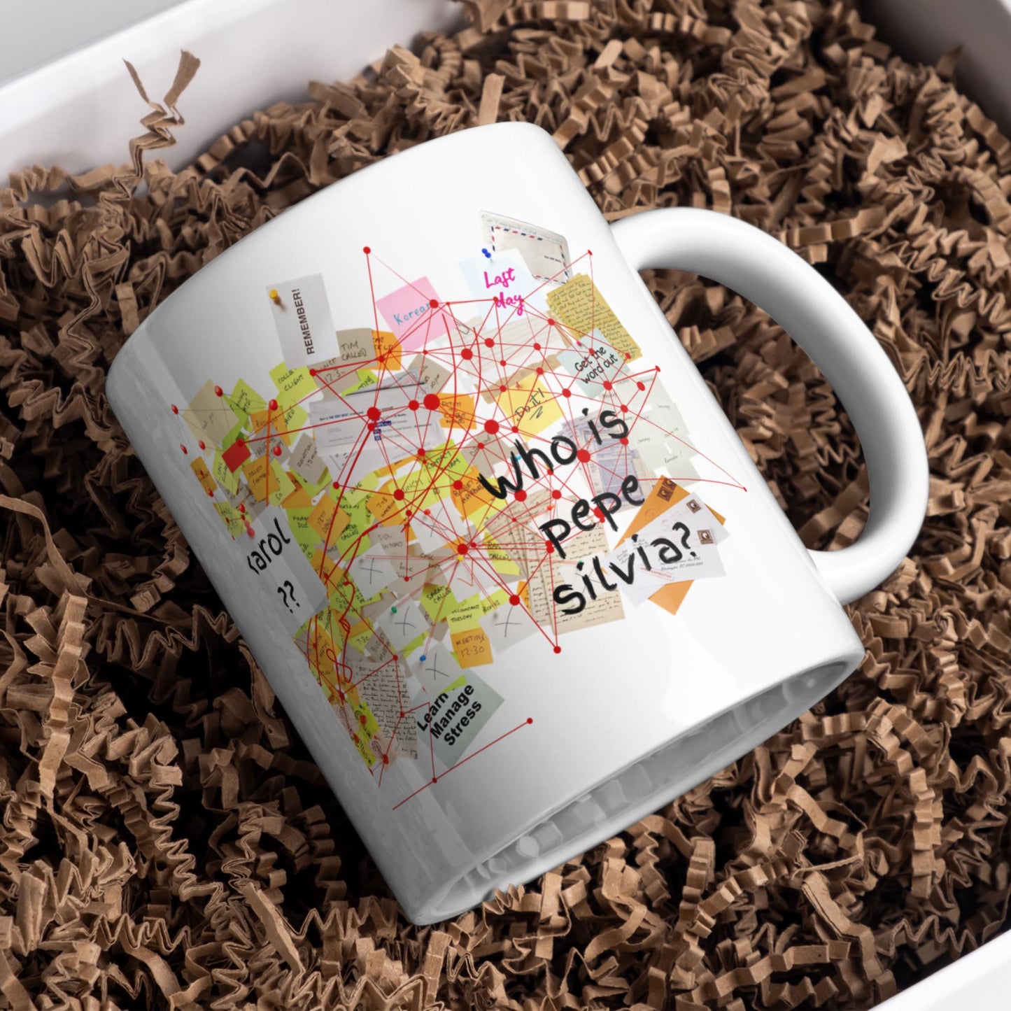 It's Always Sunny In Philadelphia Mug, Charlie Conspiracy, Pepe Silvia Doesn't Exist, Charlie Kelly Mailroom