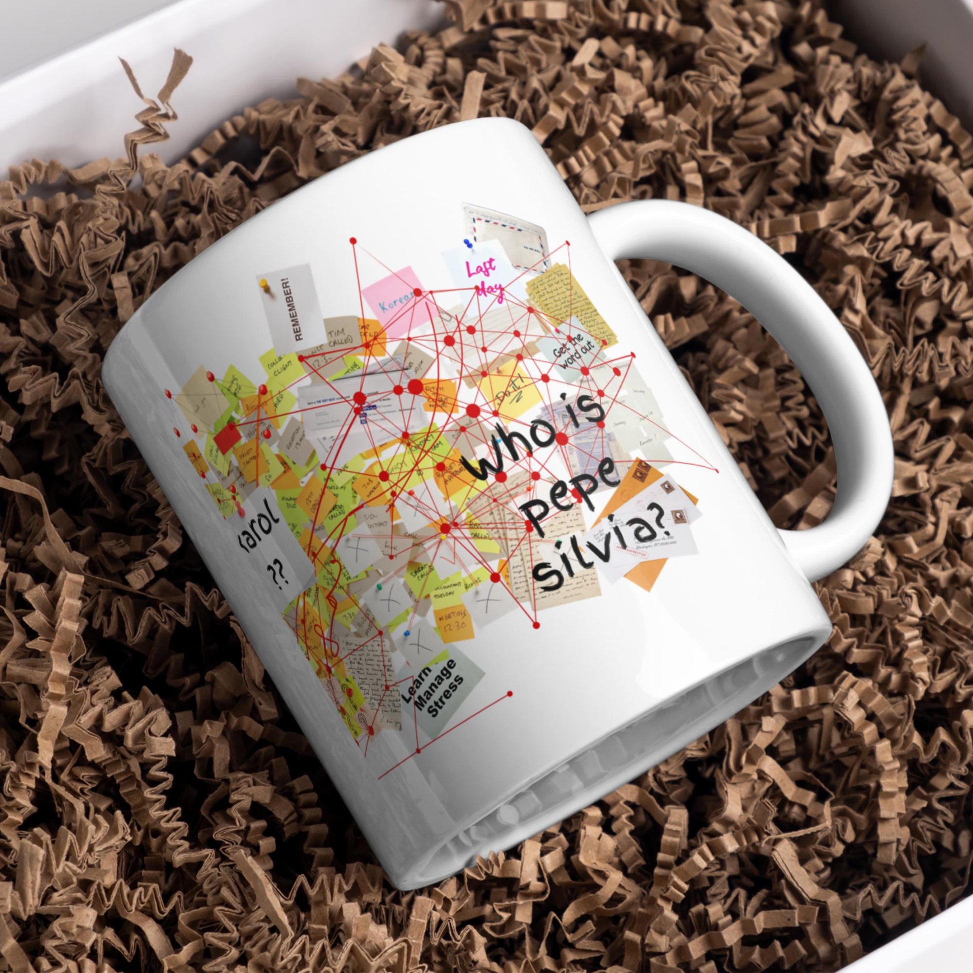 It's Always Sunny In Philadelphia Mug, Charlie Conspiracy, Pepe Silvia Doesn't Exist, Charlie Kelly Mailroom
