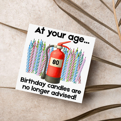 Custom Birthday Card, Birthday Candles, Funny Card for Mum, Card for Dad, Personalised Age Option.