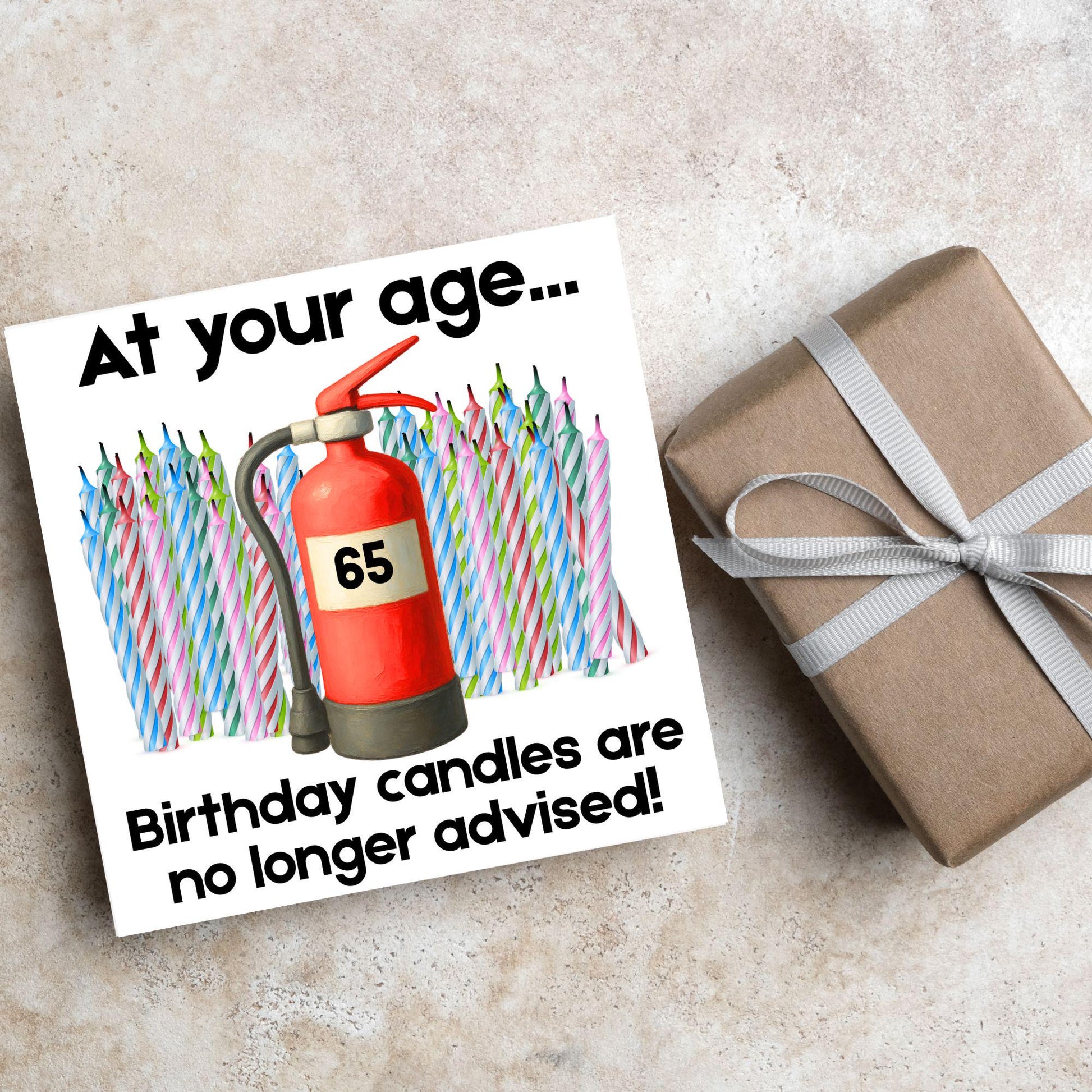 Custom Birthday Card, Birthday Candles, Funny Card for Mum, Card for Dad, Personalised Age Option.