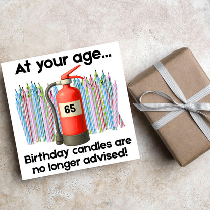 Custom Birthday Card, Birthday Candles, Funny Card for Mum, Card for Dad, Personalised Age Option.