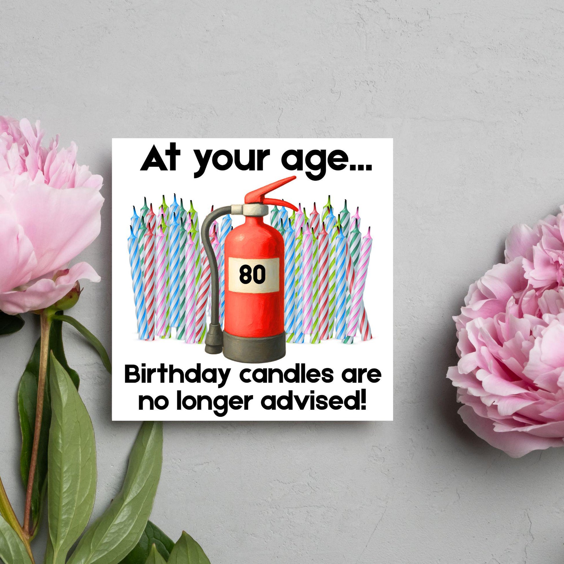 Custom Birthday Card, Birthday Candles, Funny Card for Mum, Card for Dad, Personalised Age Option.