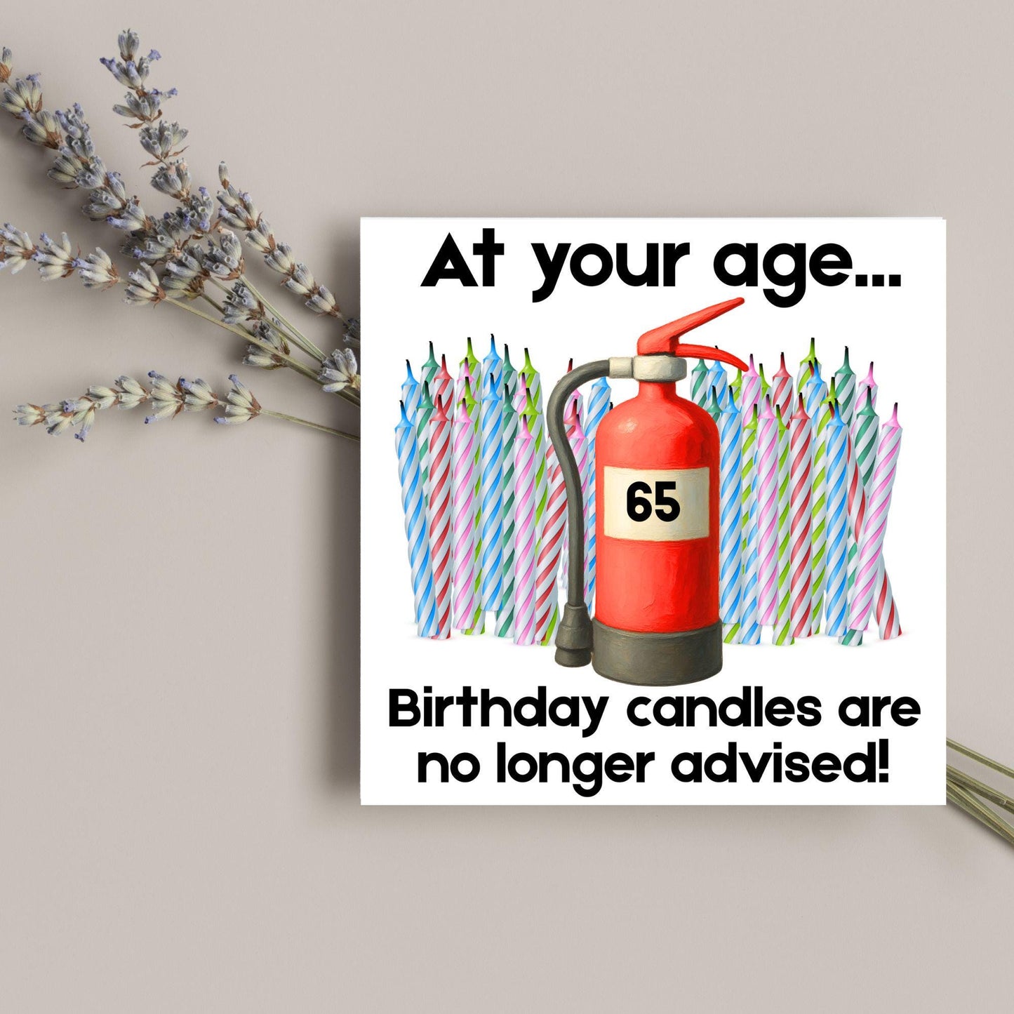 Custom Birthday Card, Birthday Candles, Funny Card for Mum, Card for Dad, Personalised Age Option.