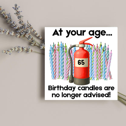Custom Birthday Card, Birthday Candles, Funny Card for Mum, Card for Dad, Personalised Age Option.