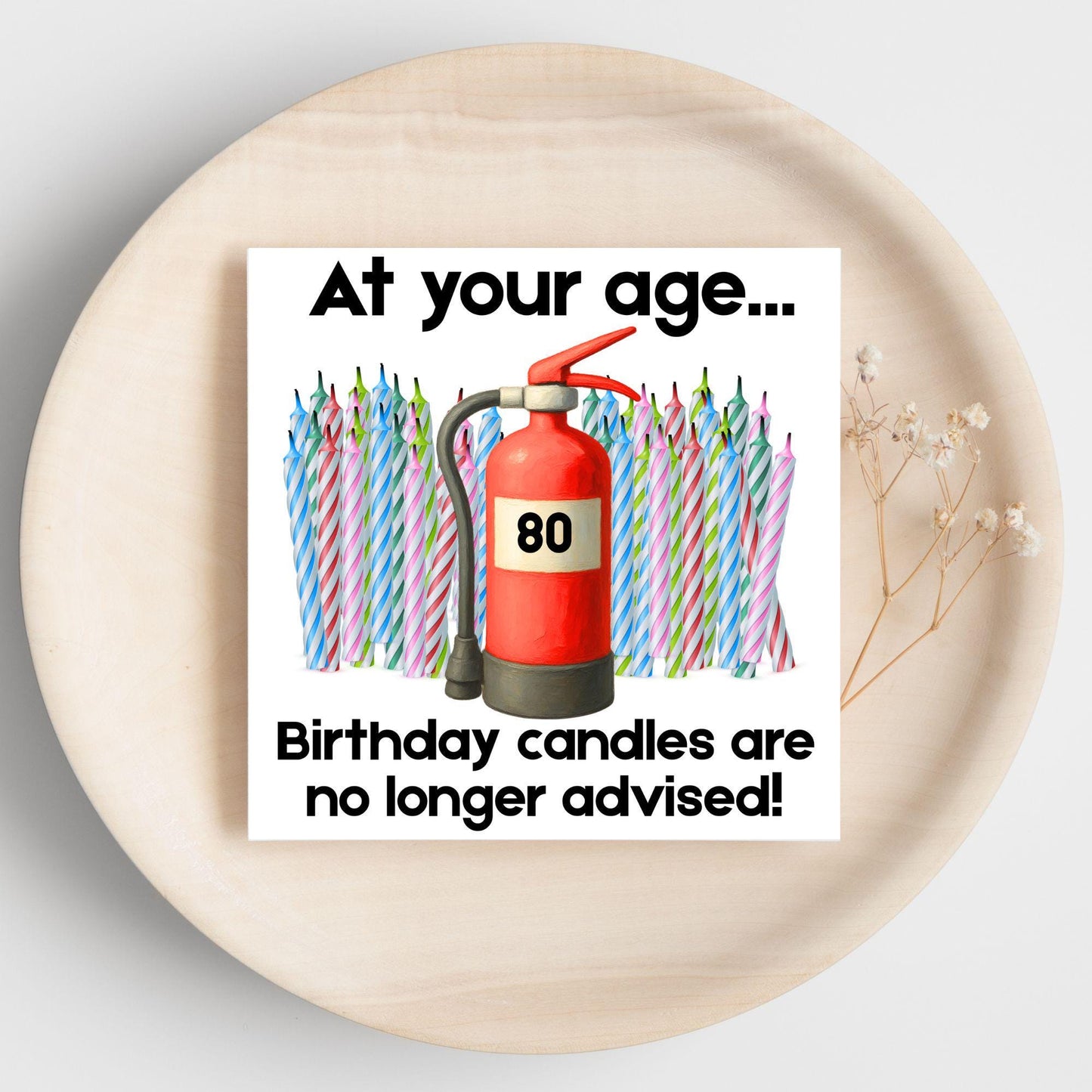 Custom Birthday Card, Birthday Candles, Funny Card for Mum, Card for Dad, Personalised Age Option.