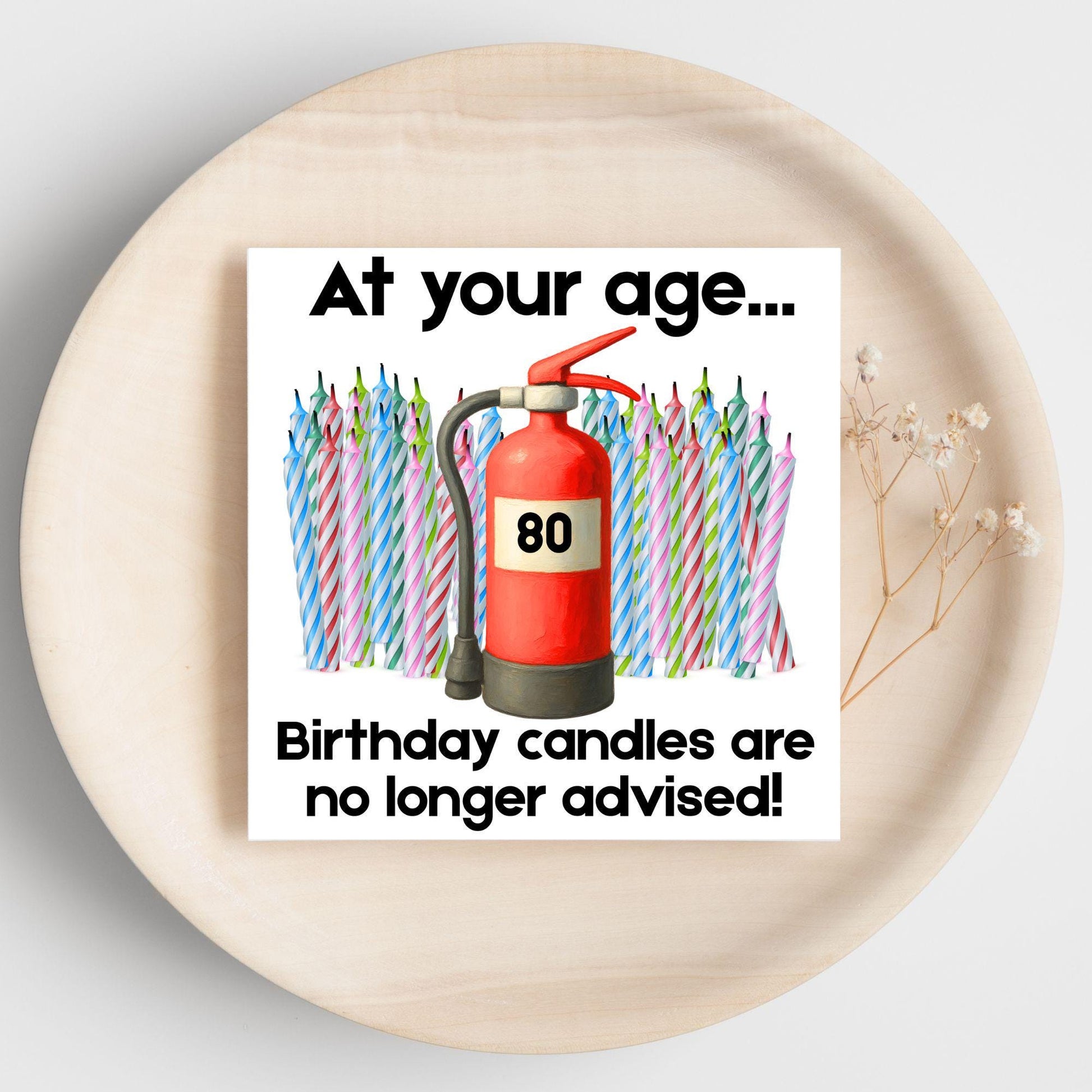 Custom Birthday Card, Birthday Candles, Funny Card for Mum, Card for Dad, Personalised Age Option.