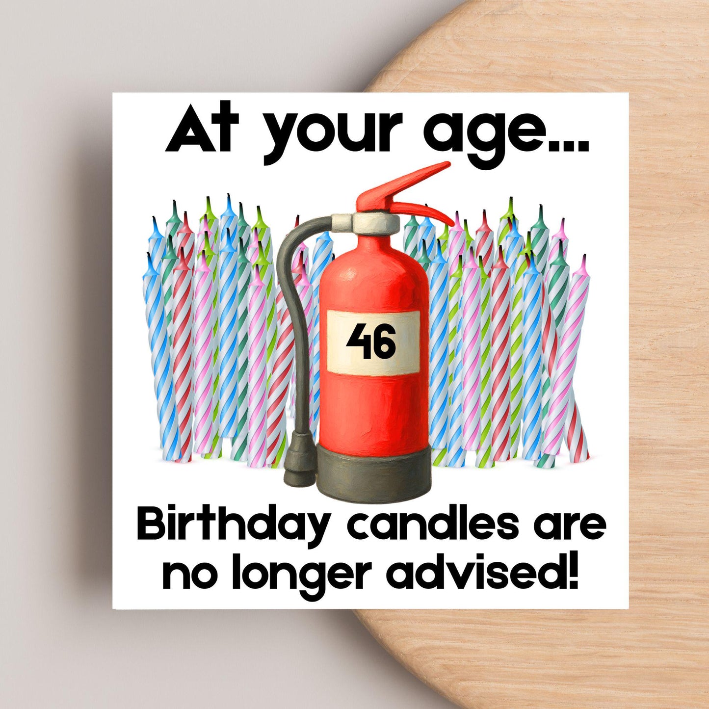 Custom Birthday Card, Birthday Candles, Funny Card for Mum, Card for Dad, Personalised Age Option.