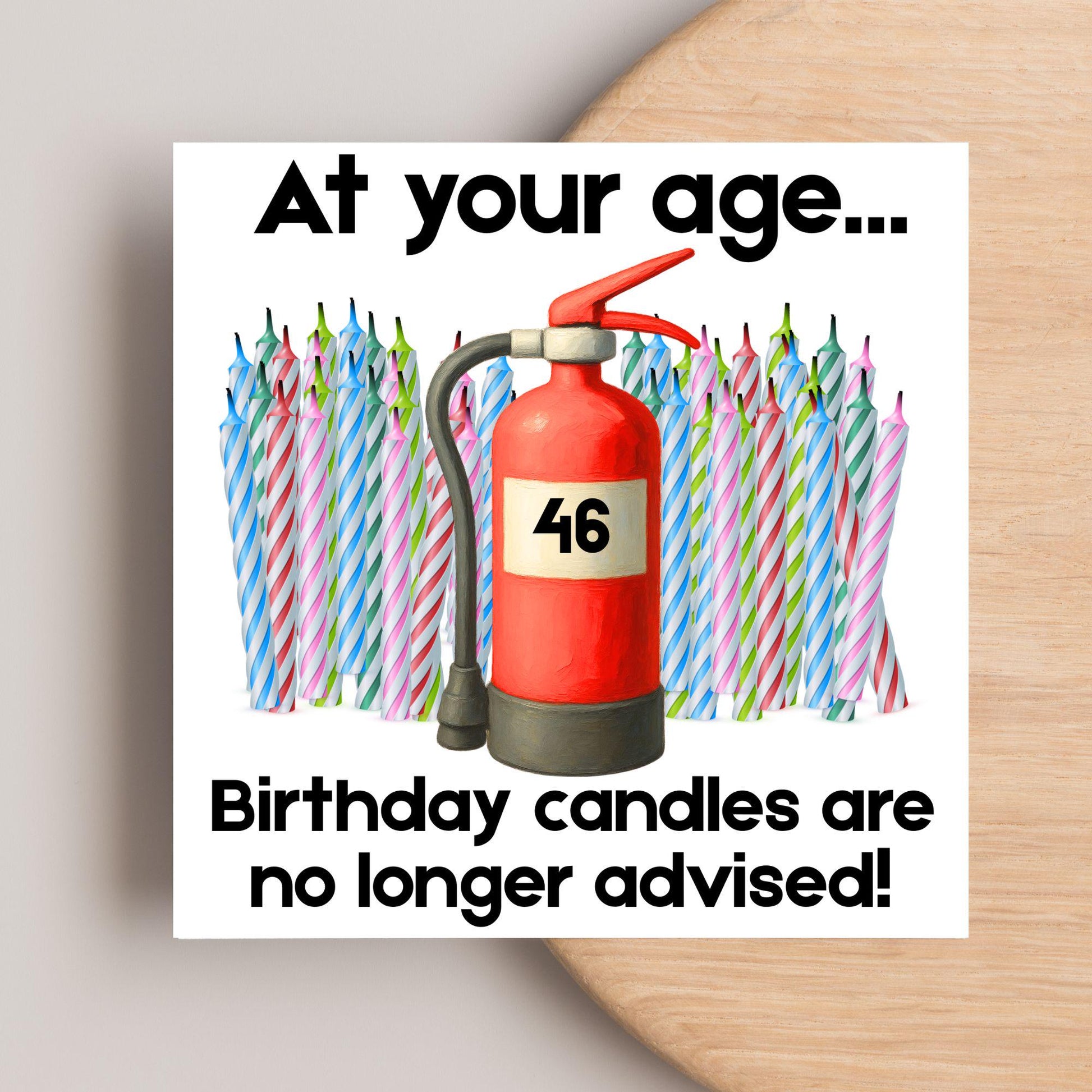 Custom Birthday Card, Birthday Candles, Funny Card for Mum, Card for Dad, Personalised Age Option.