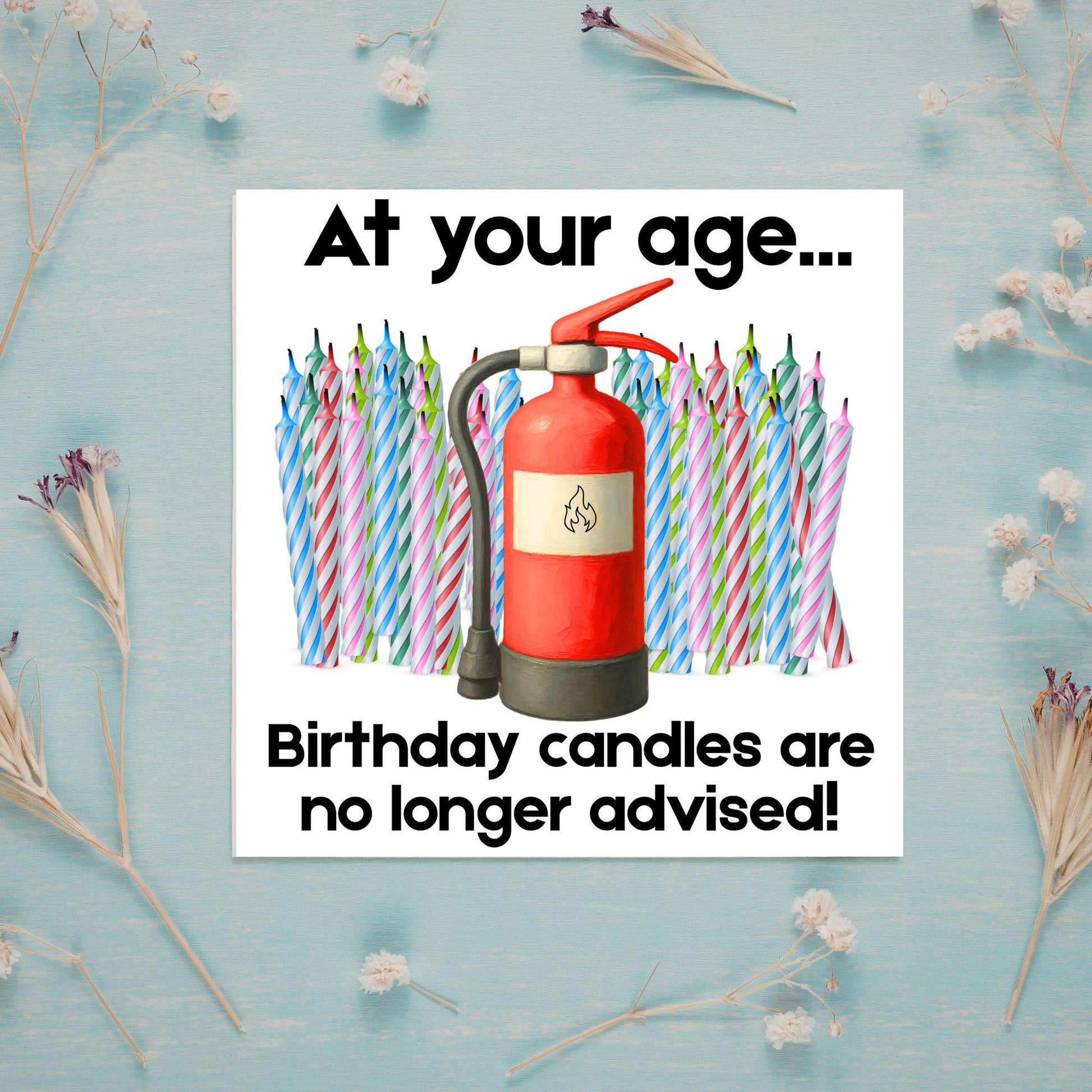 Custom Birthday Card, Birthday Candles, Funny Card for Mum, Card for Dad, Personalised Age Option.