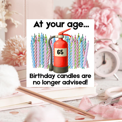 Custom Birthday Card, Birthday Candles, Funny Card for Mum, Card for Dad, Personalised Age Option.