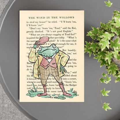 Wind in the Willows Inspired Book Prints, Choice of Characters, Literary A4 Poster, Book Wall Art