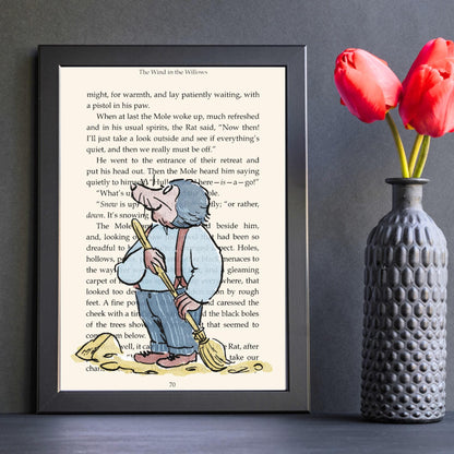 Wind in the Willows Inspired Book Prints, Choice of Characters, Literary A4 Poster, Book Wall Art