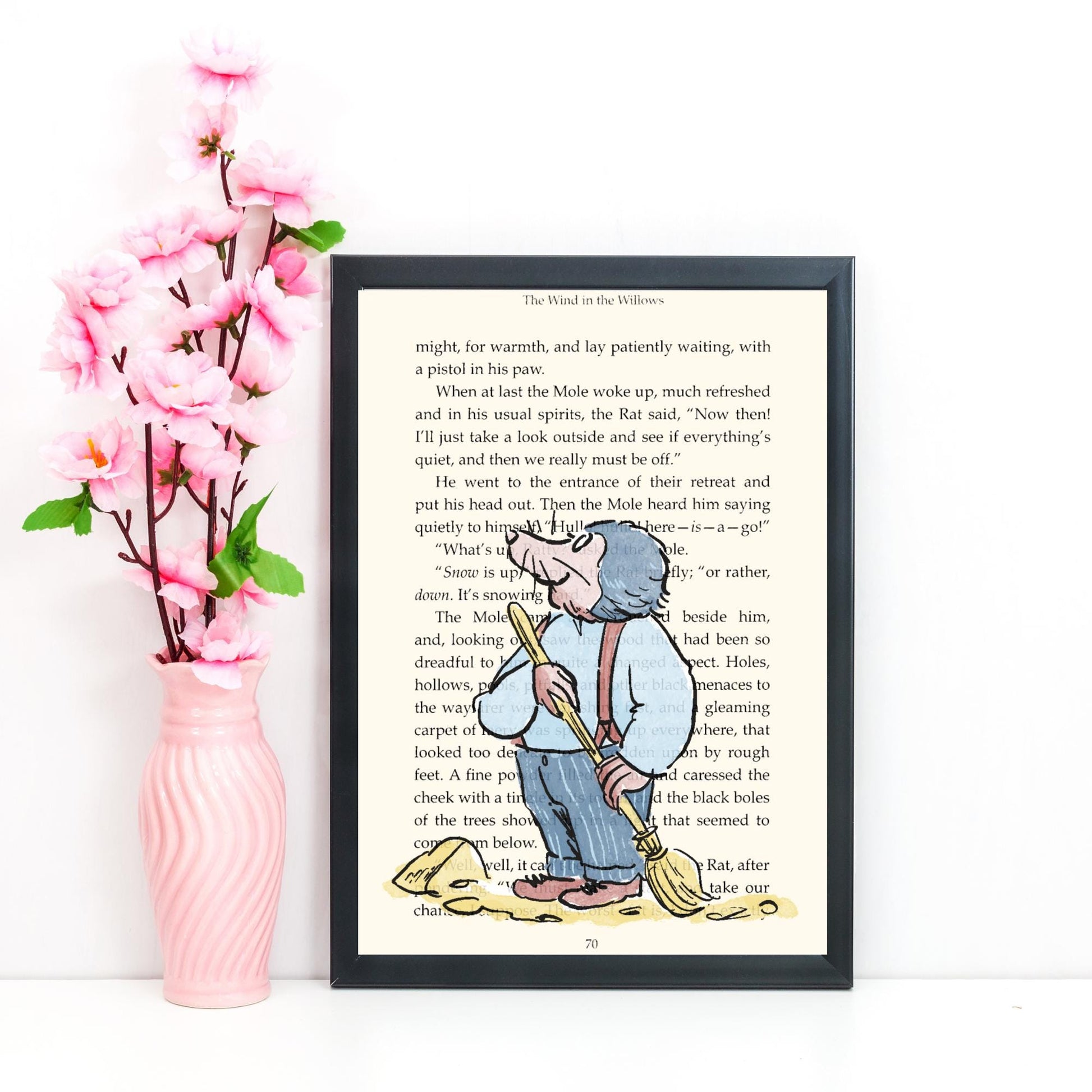 Wind in the Willows Inspired Book Prints, Choice of Characters, Literary A4 Poster, Book Wall Art