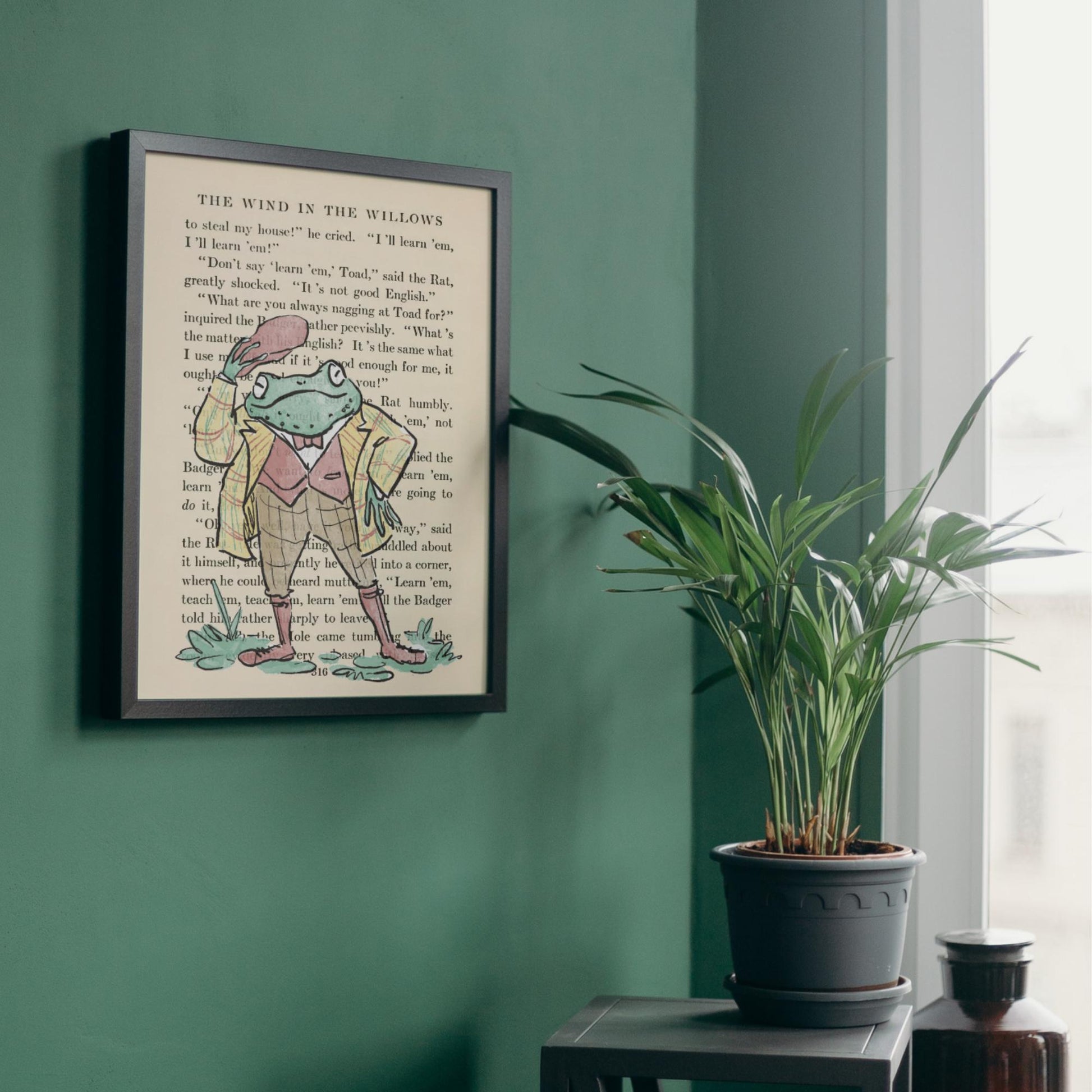 Wind in the Willows Inspired Book Prints, Choice of Characters, Literary A4 Poster, Book Wall Art