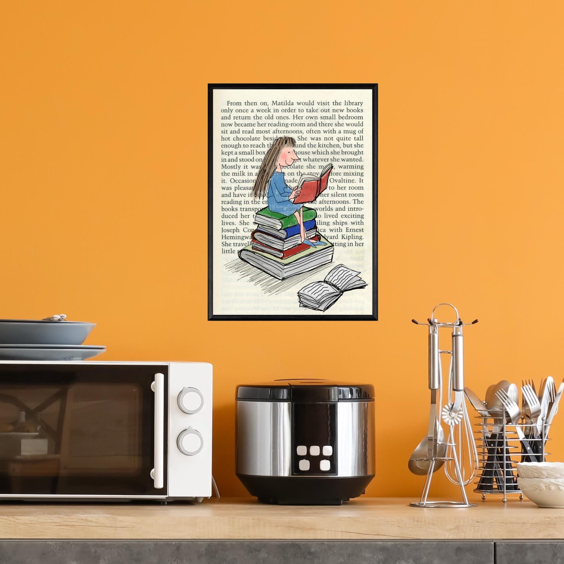 Matilda Inspired A4 Print, High Quality Wall Art, Book Art, Roald Dahl Nursery Decor