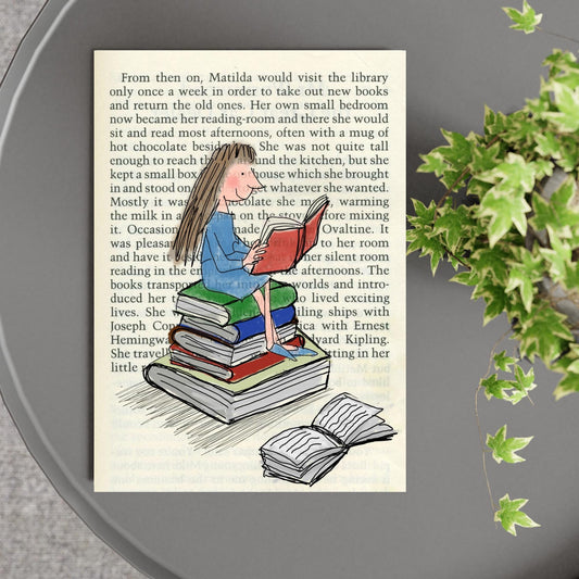 Matilda Inspired A4 Print, High Quality Wall Art, Book Art, Roald Dahl Nursery Decor