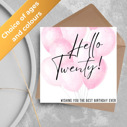 Personalised Age Birthday Card, 20th, 30th, 40th, 50th, 60th, 70th, 80th, 90th Birthday, For Him, For Her, Custom Birthday Card