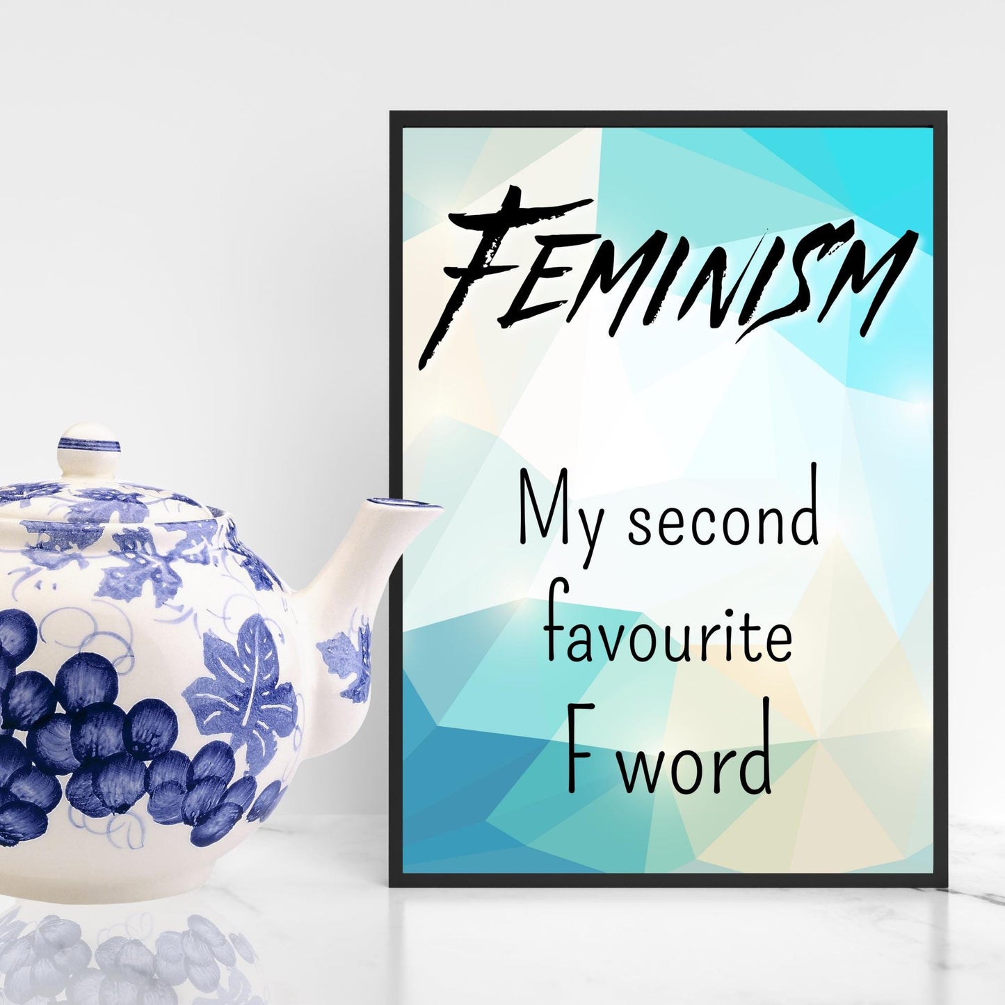 Feminist Poster, Quirky Wall Art, Choice of colours, Feminism Art, Rude A4 Poster, Women's Rights, F Word Poster Print