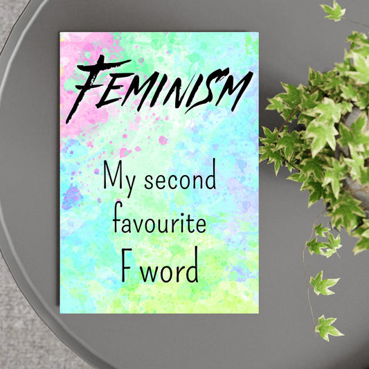Feminist Poster, Quirky Wall Art, Choice of colours, Feminism Art, Rude A4 Poster, Women's Rights, F Word Poster Print