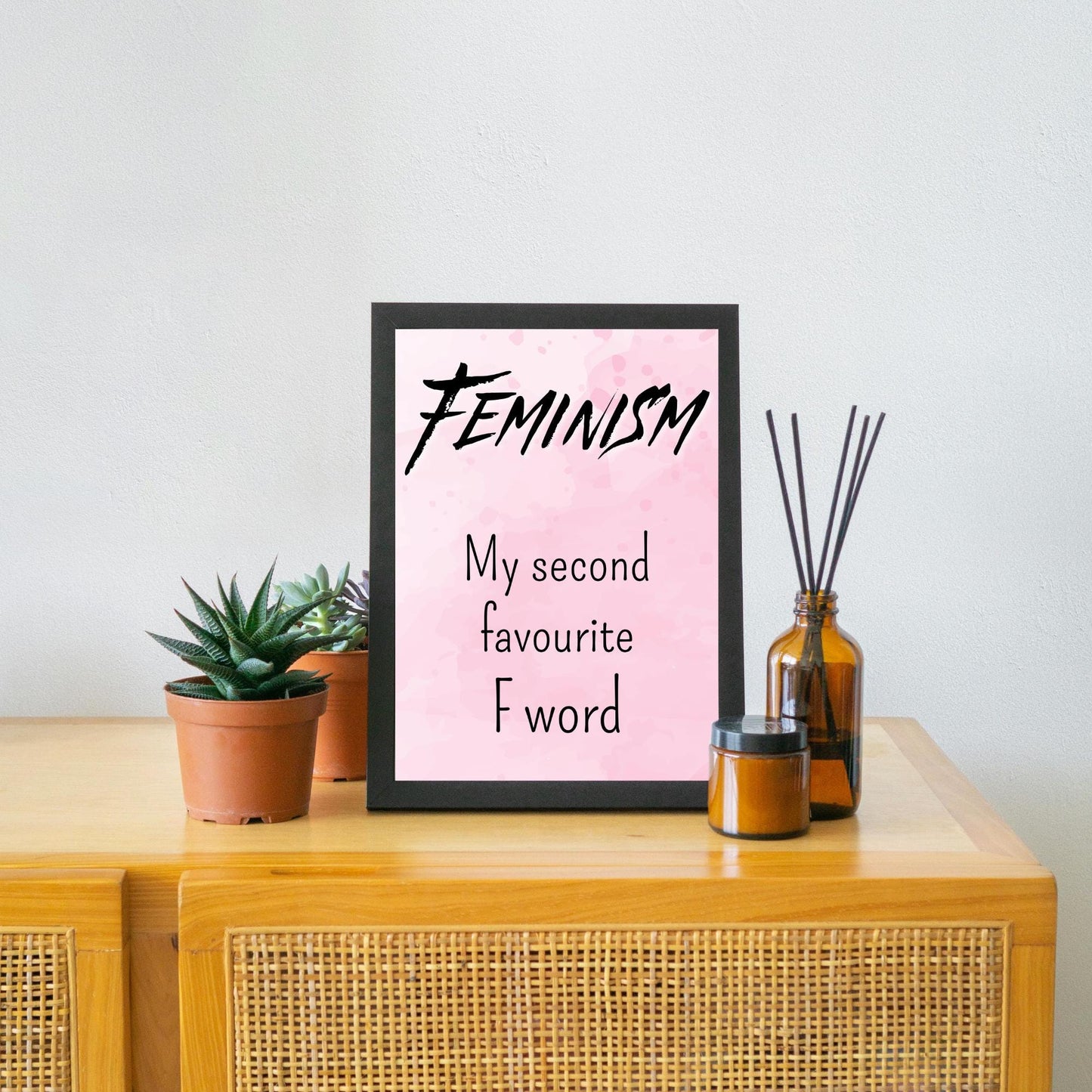 Feminist Poster, Quirky Wall Art, Choice of colours, Feminism Art, Rude A4 Poster, Women's Rights, F Word Poster Print