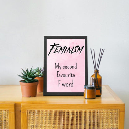 Feminist Poster, Quirky Wall Art, Choice of colours, Feminism Art, Rude A4 Poster, Women's Rights, F Word Poster Print
