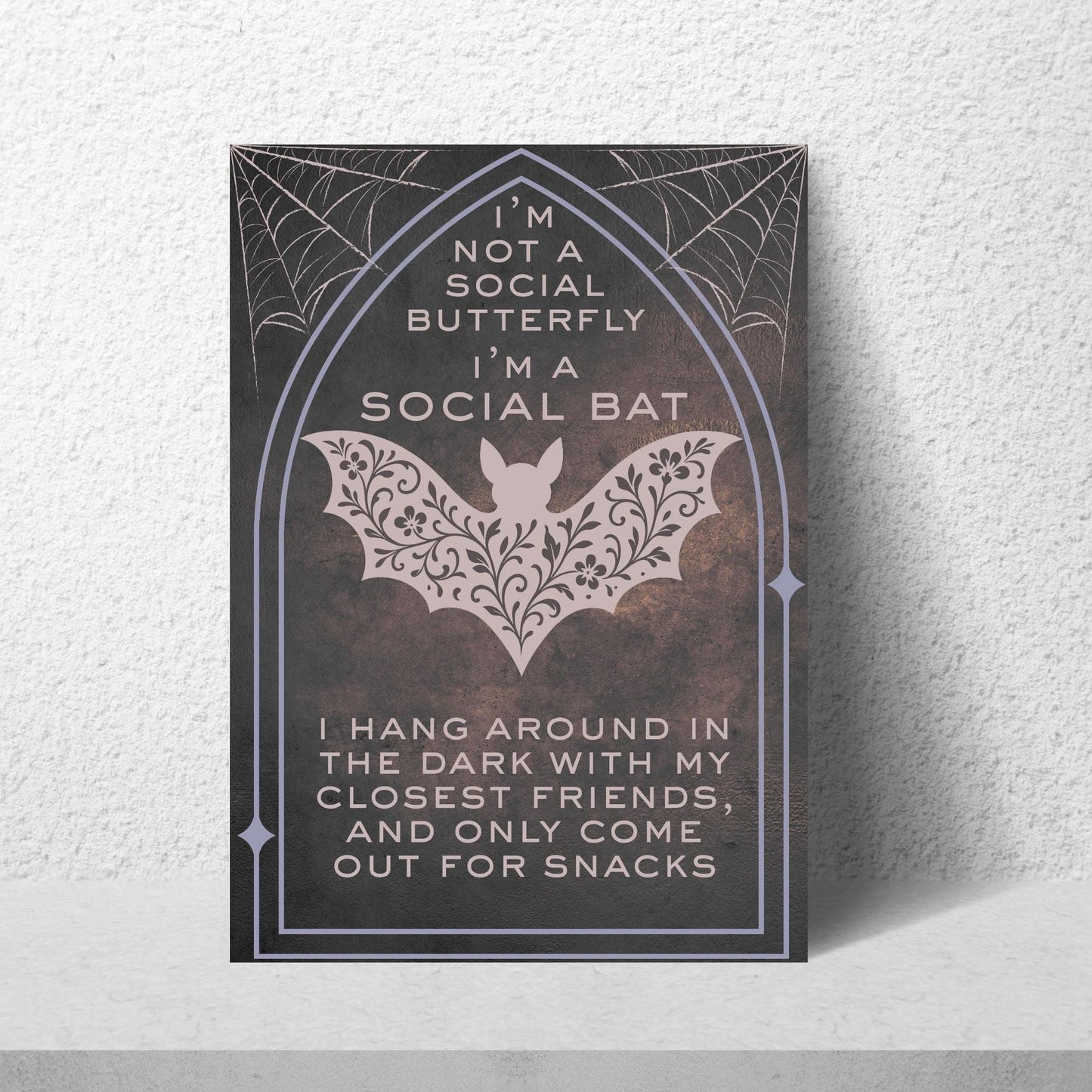Gothic Wall Art, Bat Poster, Quirky Home Decor, Wicca Poster Art, Gothic Print, Home Decor, Goth Gift For Friend