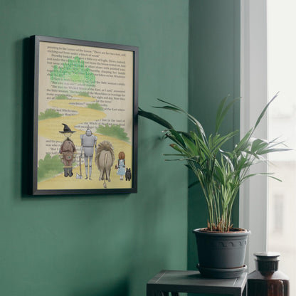The Wonderful Wizard of Oz Inspired A4 Print, Book Art, Nursery Wall Decor, Literature Poster