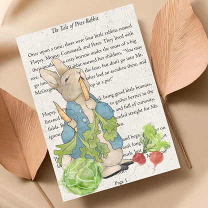 Peter Rabbit Inspired A4 Print, Book Art, Nursery Wall Decor, Literature Poster