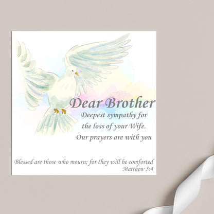 Personalised Sympathy Card, Card for Loss, Condolences Card, Sister, Brother, Friend, Sister-in-Law, Brother-in-Law, Prayer Bible Quote