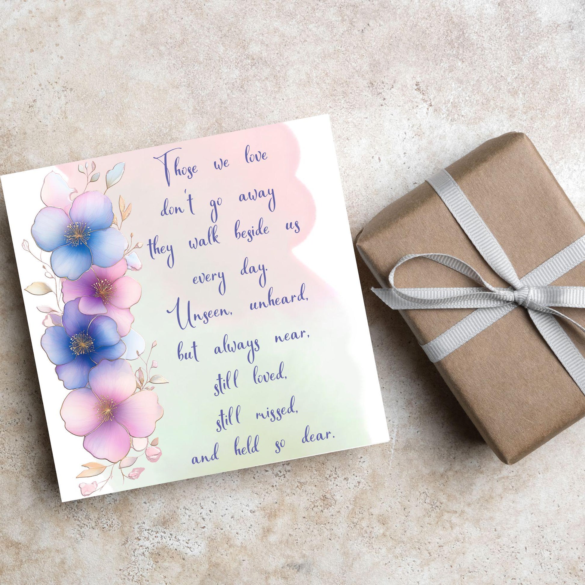 Sorry for Your Loss Card with Poem, Bereavement Card, Sympathy Card, Card for Loss, Rest in Peace, Funeral Card, Condolences Card