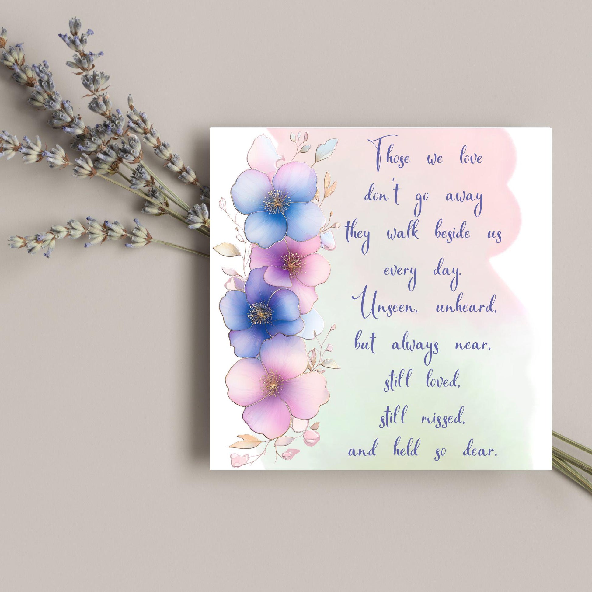 Sorry for Your Loss Card with Poem, Bereavement Card, Sympathy Card, Card for Loss, Rest in Peace, Funeral Card, Condolences Card
