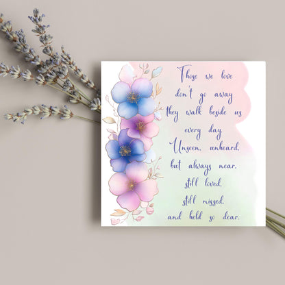 Sorry for Your Loss Card with Poem, Bereavement Card, Sympathy Card, Card for Loss, Rest in Peace, Funeral Card, Condolences Card