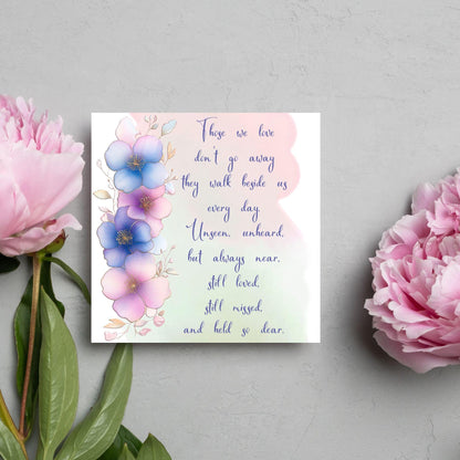 Sorry for Your Loss Card with Poem, Bereavement Card, Sympathy Card, Card for Loss, Rest in Peace, Funeral Card, Condolences Card