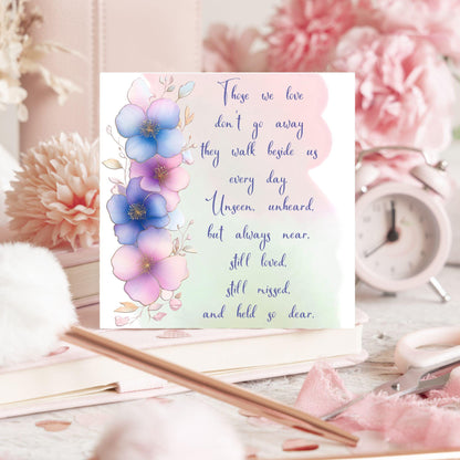 Sorry for Your Loss Card with Poem, Bereavement Card, Sympathy Card, Card for Loss, Rest in Peace, Funeral Card, Condolences Card
