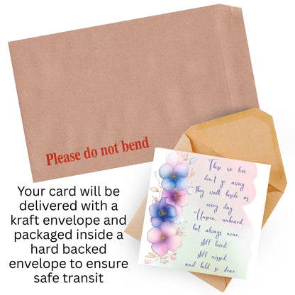 Sorry for Your Loss Card with Poem, Bereavement Card, Sympathy Card, Card for Loss, Rest in Peace, Funeral Card, Condolences Card