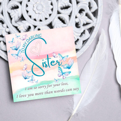 Sorry for Your Loss Card for Sister, Bereavement Card, Sympathy Card, Card for Loss, Rest in Peace, Funeral Card, Condolences Card