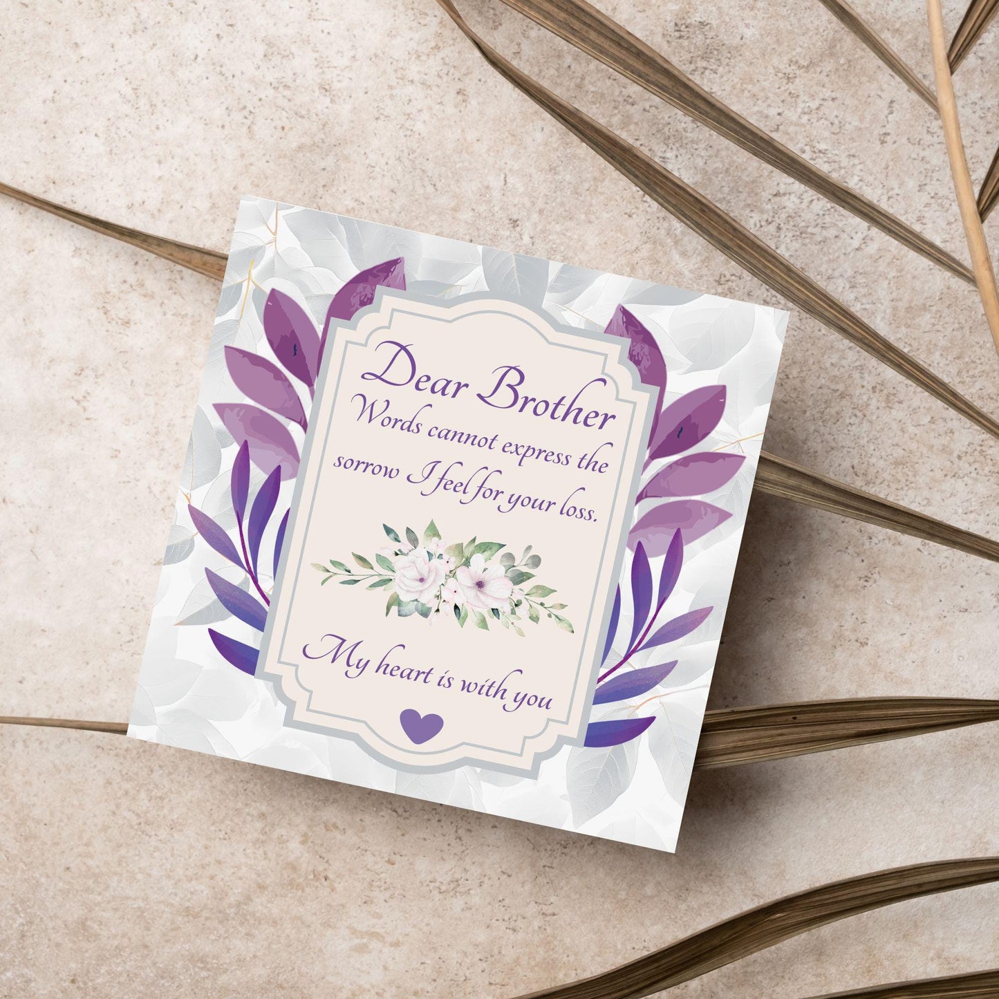 Sorry for Your Loss Card for Sister, For Brother, Bereavement Card, Sympathy Card, Card for Loss, Condolences Card