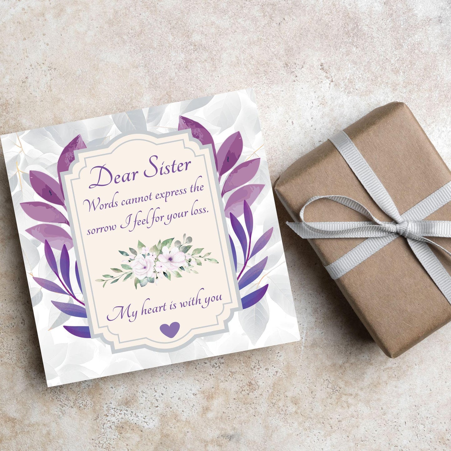 Sorry for Your Loss Card for Sister, For Brother, Bereavement Card, Sympathy Card, Card for Loss, Condolences Card
