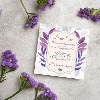 Sorry for Your Loss Card for Sister, For Brother, Bereavement Card, Sympathy Card, Card for Loss, Condolences Card