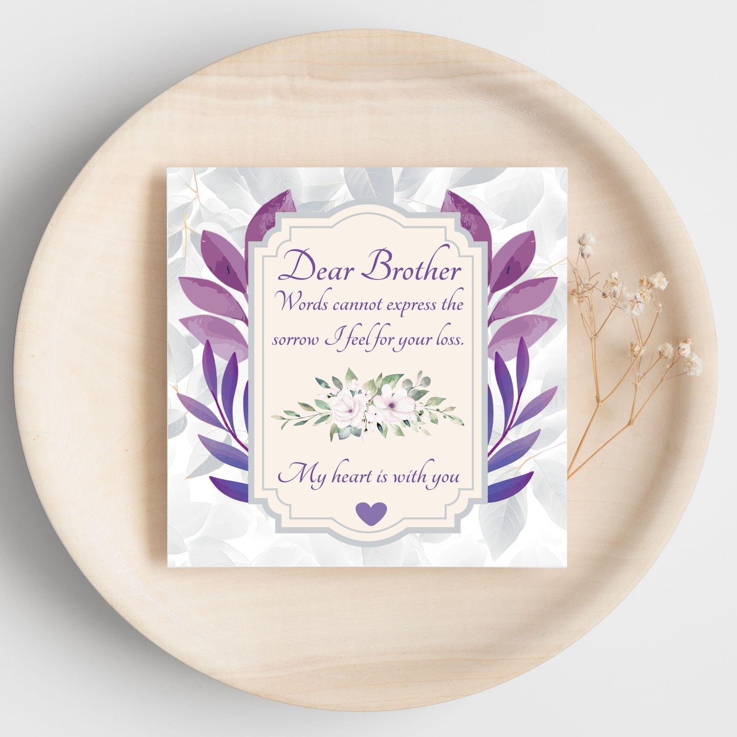 Sorry for Your Loss Card for Sister, For Brother, Bereavement Card, Sympathy Card, Card for Loss, Condolences Card