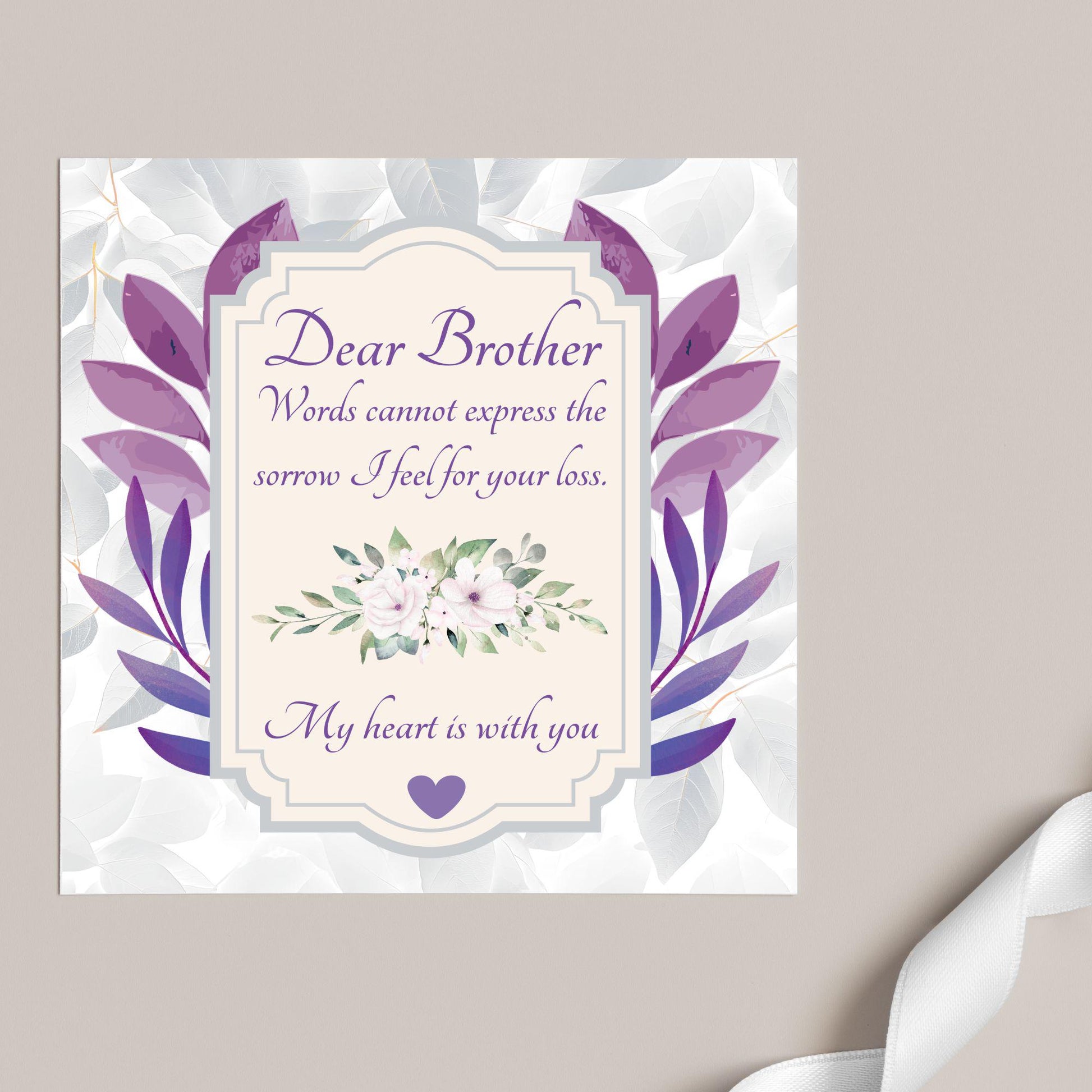 Sorry for Your Loss Card for Sister, For Brother, Bereavement Card, Sympathy Card, Card for Loss, Condolences Card