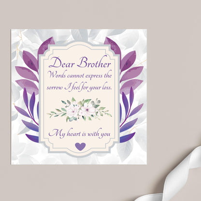 Sorry for Your Loss Card for Sister, For Brother, Bereavement Card, Sympathy Card, Card for Loss, Condolences Card