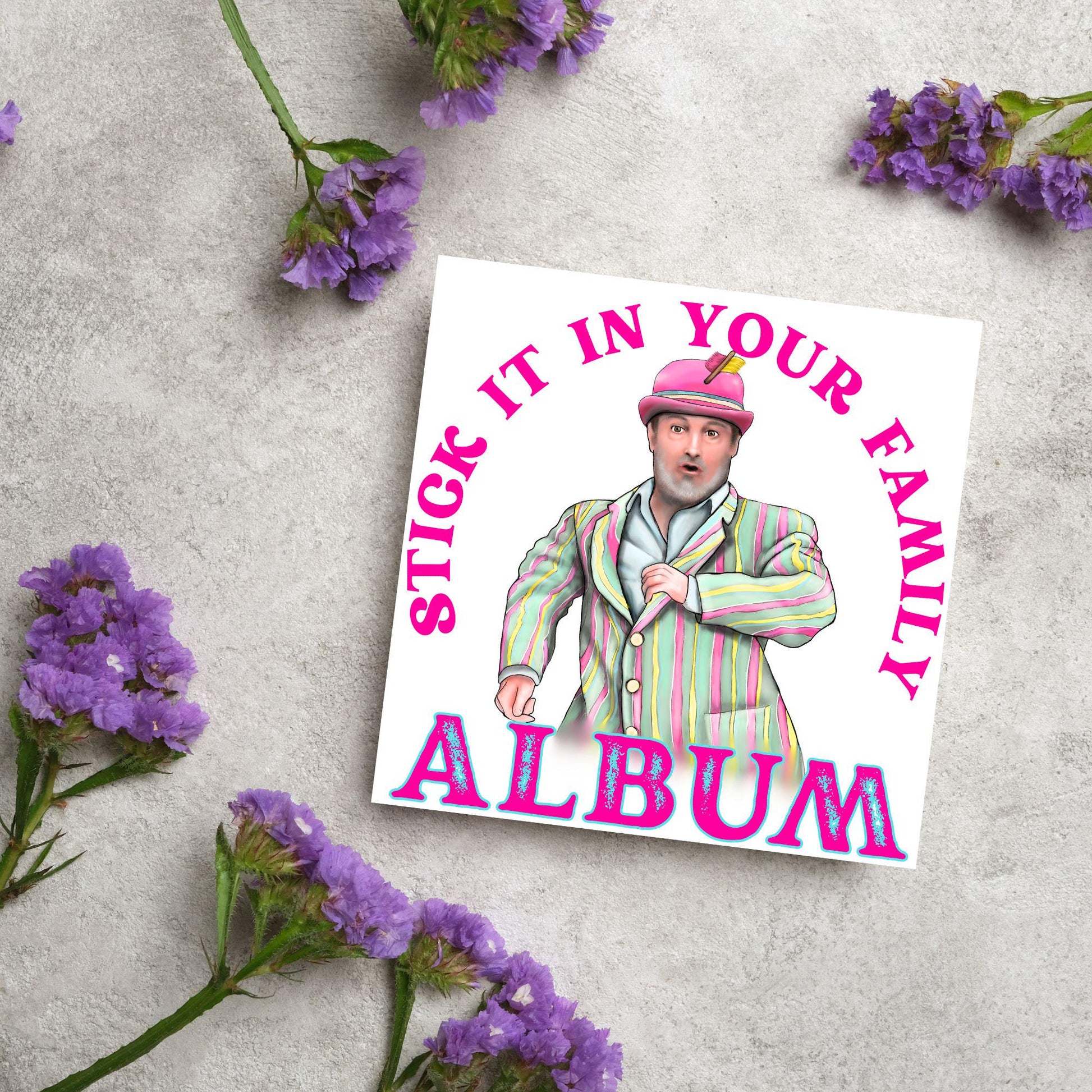 David Mitchell Family Album Any Occasion Card, Last One Laughing Birthday Card for Him, Card for Her, Funny Birthday Card, Anniversary Card