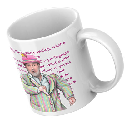 Last One Laughing Mug, Ceramic Coffee Cup, David Mitchell, Funny Gift, Flash Bang Wallop