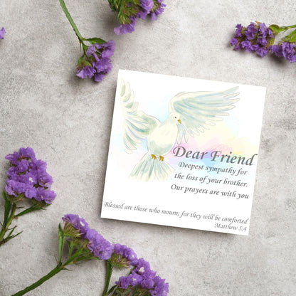 Personalised Sympathy Card, Card for Loss, Condolences Card, Sister, Brother, Friend, Sister-in-Law, Brother-in-Law, Prayer Bible Quote