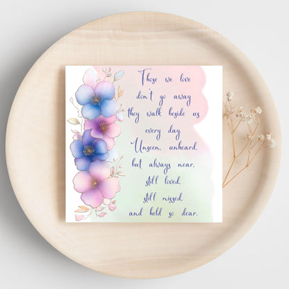 Sorry for Your Loss Card with Poem, Bereavement Card, Sympathy Card, Card for Loss, Rest in Peace, Funeral Card, Condolences Card
