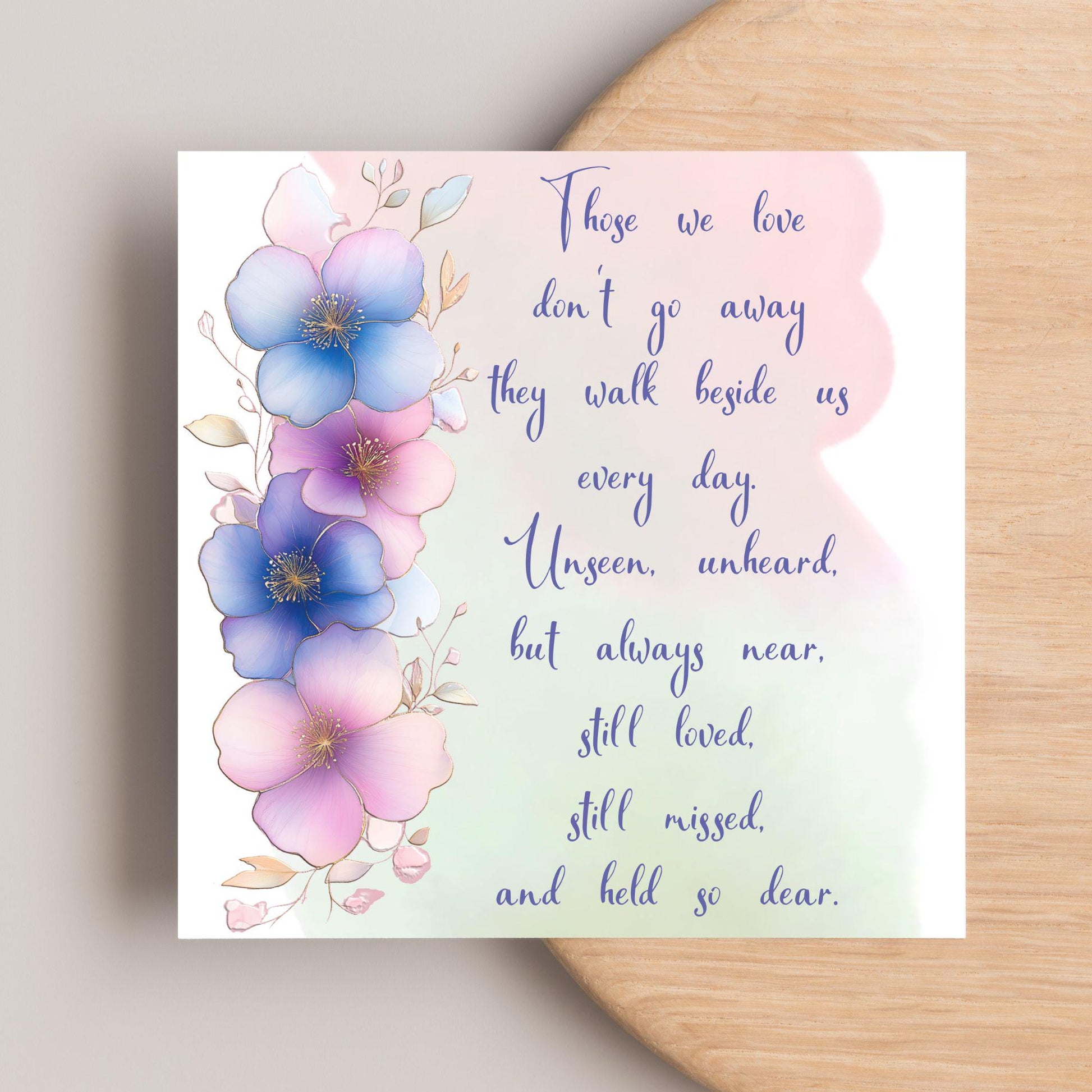 Sorry for Your Loss Card with Poem, Bereavement Card, Sympathy Card, Card for Loss, Rest in Peace, Funeral Card, Condolences Card