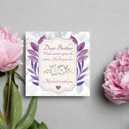 Sorry for Your Loss Card for Sister, For Brother, Bereavement Card, Sympathy Card, Card for Loss, Condolences Card