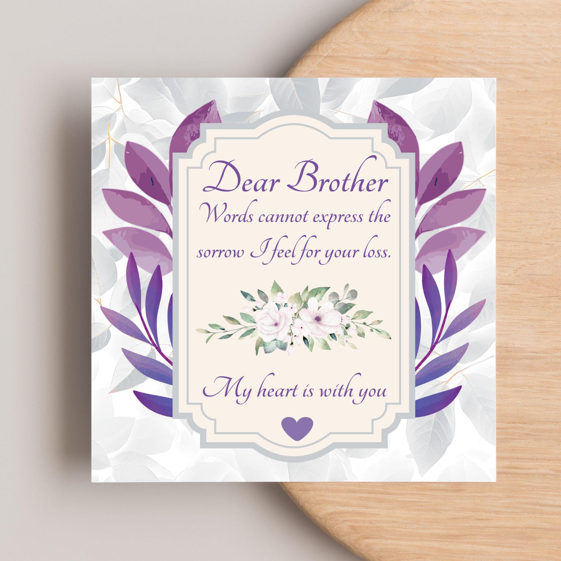 Sorry for Your Loss Card for Sister, For Brother, Bereavement Card, Sympathy Card, Card for Loss, Condolences Card